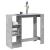 Masă de bar cu raft, gri beton, 124x46x103,5 cm, lemn prelucrat GartenMobel Dekor