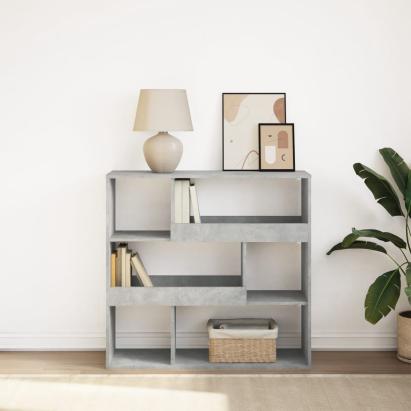 Bibliotecă/Separator cameră, gri beton, 100x33x94,5 cm GartenMobel Dekor