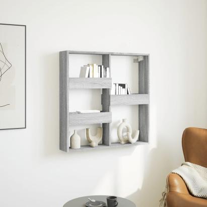 Dulap de perete, gri sonoma, 80x15x80 cm, lemn prelucrat GartenMobel Dekor