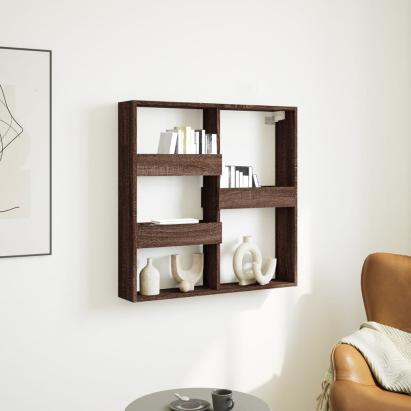 Dulap de perete, stejar maro, 80x15x80 cm, lemn prelucrat GartenMobel Dekor