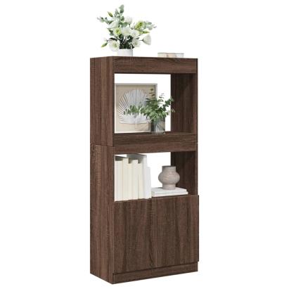 Dulap înalt, stejar maro, 63x33x140 cm, lemn prelucrat GartenMobel Dekor