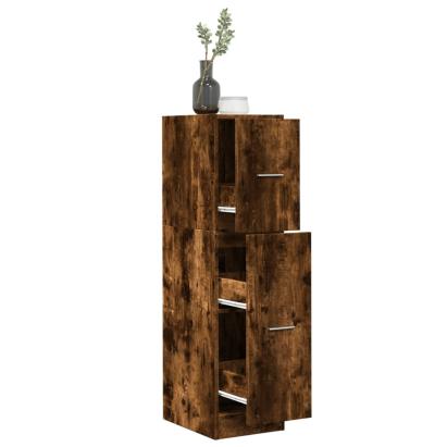 Dulap de farmacie stejar fumuriu, 30x41x118 cm, lemn prelucrat GartenMobel Dekor