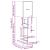 Dulap de farmacie, sonoma gri, 30x41x118 cm, lemn prelucrat GartenMobel Dekor