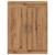 Dulap pe perete stejar artizanal, 69,5x34x90 cm, lemn prelucrat GartenMobel Dekor
