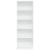 Bibliotecă, alb, 60x24x176 cm, lemn prelucrat GartenMobel Dekor