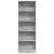 Bibliotecă, gri beton, 60x24x176 cm, lemn prelucrat GartenMobel Dekor