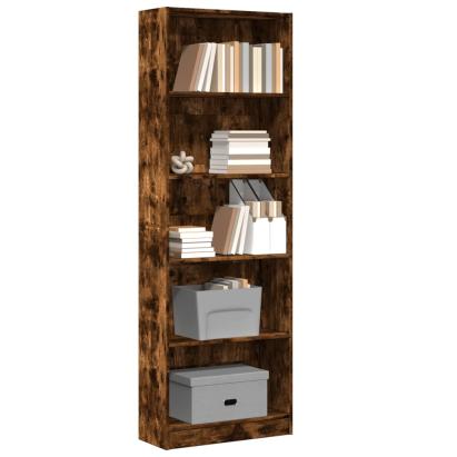 Bibliotecă, stejar fumuriu, 60x24x176 cm, lemn prelucrat GartenMobel Dekor
