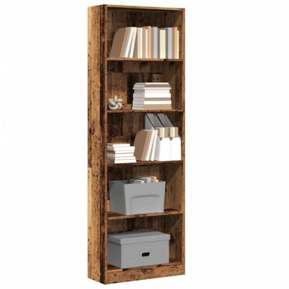 Bibliotecă, lemn vechi, 60x24x176 cm, lemn prelucrat GartenMobel Dekor