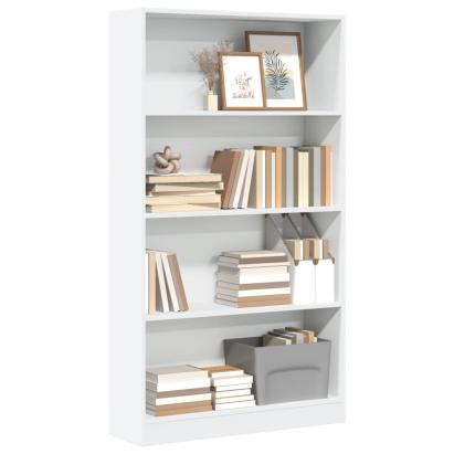 Bibliotecă, alb, 80x24x143 cm, lemn prelucrat GartenMobel Dekor