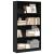 Bibliotecă, negru, 80x24x143 cm, lemn prelucrat GartenMobel Dekor