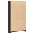 Bibliotecă, negru, 80x24x143 cm, lemn prelucrat GartenMobel Dekor