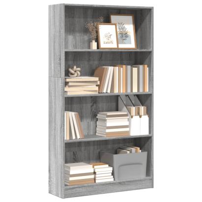 Bibliotecă, gri sonoma, 80x24x143 cm, lemn prelucrat GartenMobel Dekor