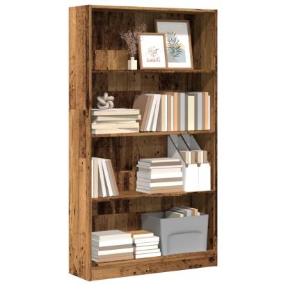 Bibliotecă, lemn vechi, 80x24x143 cm, lemn prelucrat GartenMobel Dekor