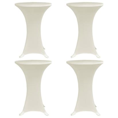 Husă de masă cu picior, 4 buc., crem, Ø80 cm elastic GartenMobel Dekor