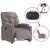 Fotoliu rabatabil electric, gri taupe, material textil GartenMobel Dekor
