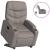 Fotoliu electric rabatabil cu ridicare, gri taupe, textil GartenMobel Dekor
