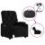 Fotoliu rabatabil electric, negru, material textil GartenMobel Dekor