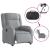 Fotoliu rabatabil electric, gri deschis, textil GartenMobel Dekor