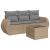 Set canapele de grădină, 4 piese, cu perne, bej, poliratan GartenMobel Dekor