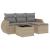 Set canapele de grădină cu perne, 5 piese, bej, poliratan GartenMobel Dekor
