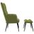 Scaun de relaxare cu taburet, verde deschis, catifea GartenMobel Dekor