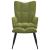 Scaun de relaxare cu taburet, verde deschis, catifea GartenMobel Dekor