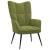 Scaun de relaxare cu taburet, verde deschis, catifea GartenMobel Dekor