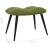 Scaun de relaxare cu taburet, verde deschis, catifea GartenMobel Dekor