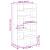 Bibliotecă, gri beton, 100x33x187,5 cm, lemn prelucrat GartenMobel Dekor
