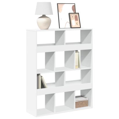 Bibliotecă, alb, 100x33x125,5 cm, lemn prelucrat GartenMobel Dekor