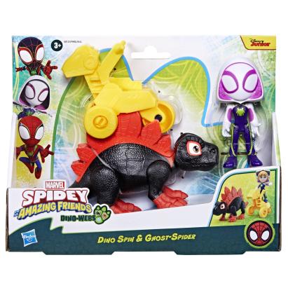 SPIDEY SI PRIETENII MARVEL DINO WEBS DINO SPIN SI GHOST SPIDER SuperHeroes ToysZone