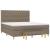Pat box spring cu saltea, gri taupe, 160x200 cm material textil GartenMobel Dekor