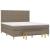 Pat box spring cu saltea, gri taupe, 160x200 cm material textil GartenMobel Dekor