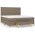 Pat box spring cu saltea, gri taupe, 160x200 cm material textil GartenMobel Dekor