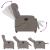Fotoliu electric de masaj rabatabil, gri taupe, textil GartenMobel Dekor