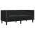 Set canapele Chesterfield cu perne rulou 3 piese negru catifea GartenMobel Dekor