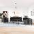 Set canapele Chesterfield cu perne rulou 3 piese negru catifea GartenMobel Dekor