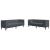 Set canapele Chesterfield cu perne rulou, 2 piese, gri, catifea GartenMobel Dekor