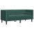 Set canapele Chesterfield cu perne rulou 2 piese verde catifea GartenMobel Dekor
