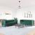 Set canapele Chesterfield cu perne rulou 2 piese verde catifea GartenMobel Dekor