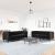 Set canapele Chesterfield cu perne rulou 2 piese negru catifea GartenMobel Dekor