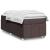 Pat box spring cu saltea, maro închis, 100x200 cm, textil GartenMobel Dekor