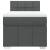 Pat box spring cu saltea, gri închis, 80x200 cm, textil GartenMobel Dekor