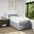 Pat continental cu saltea, gri deschis, 80x200 cm, textil GartenMobel Dekor