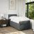Pat box spring cu saltea, gri închis, 80x200 cm, textil GartenMobel Dekor