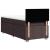 Pat box spring cu saltea, maro închis, 90x190 cm, textil GartenMobel Dekor
