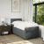 Pat box spring cu saltea, gri închis, 90x190 cm, textil GartenMobel Dekor