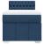 Pat box spring cu saltea, albastru, 90x190 cm, textil GartenMobel Dekor