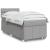 Pat box spring cu saltea, gri deschis, 90x200 cm, textil GartenMobel Dekor