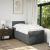 Pat box spring cu saltea, gri închis, 90x200 cm, textil GartenMobel Dekor